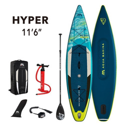 Deska SUP Aqua Marina Hyper 11’6″ (350cm - 330l) BT-21HY01 AQM_038 + wiosło Sports III OUTLET