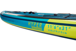 Zestaw Combo: Dwukomorowa deska SUP Aqua Marina  Hyper 11’6″ (350cm - 330l) BT-21HY01 2022 + wiosło Carbon Pro